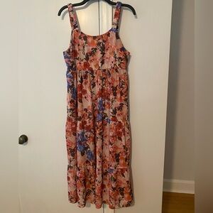 Collection by Cezele Floral Midi Dress with Pockets